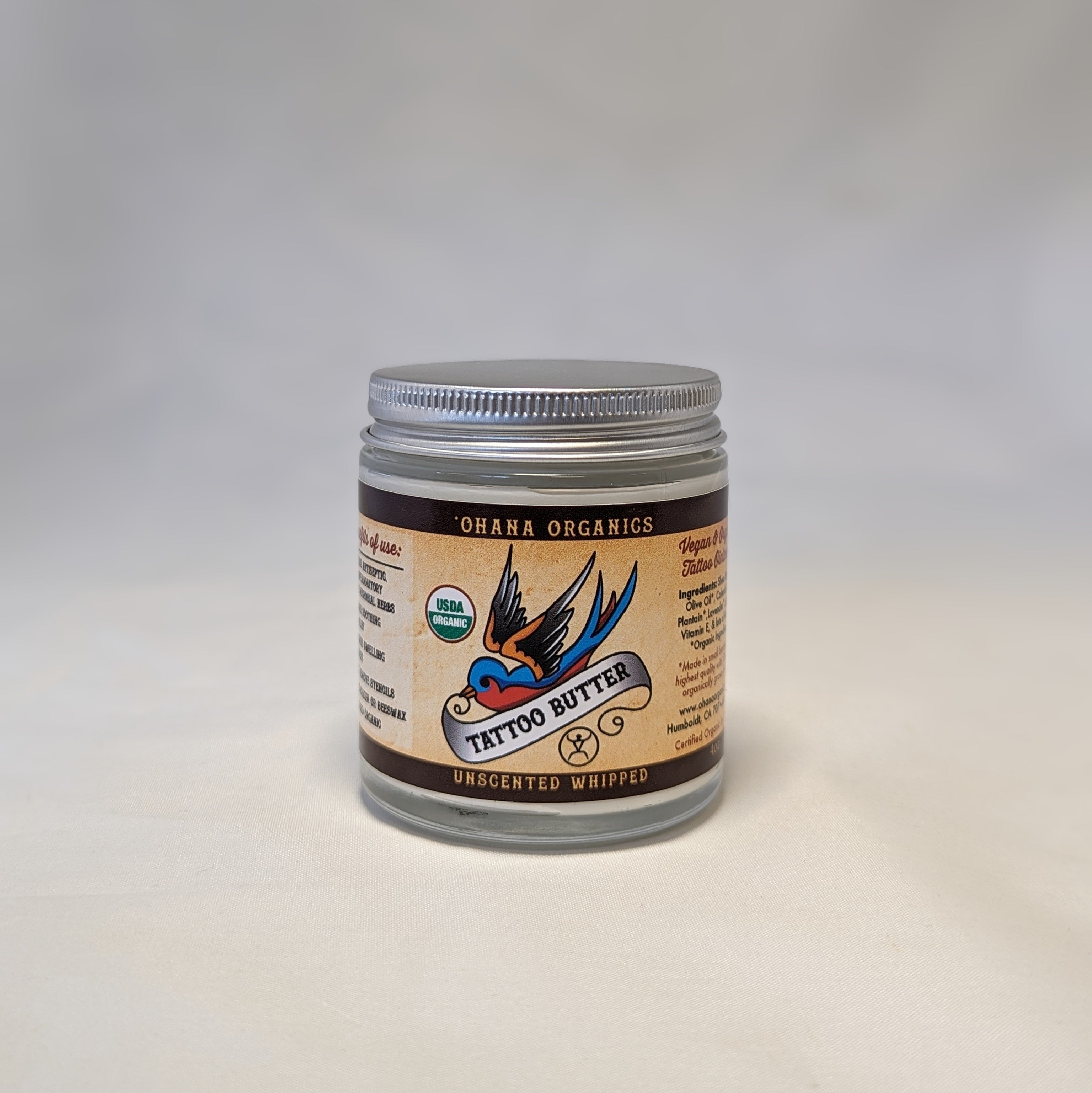 Organic Tattoo Butter- Unscented Whipped