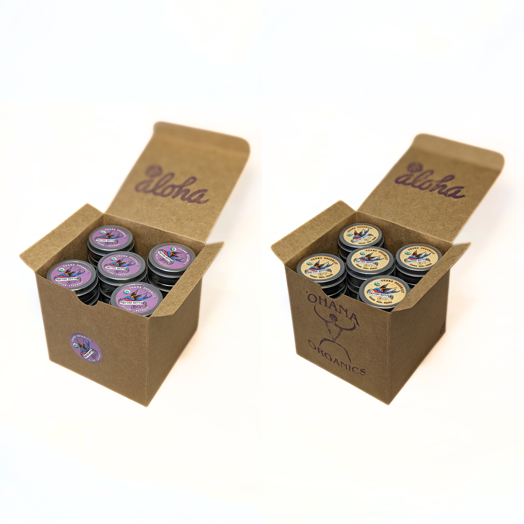 Tattoo Butter 1/2oz box (30 tins) - Unscented or Lavender