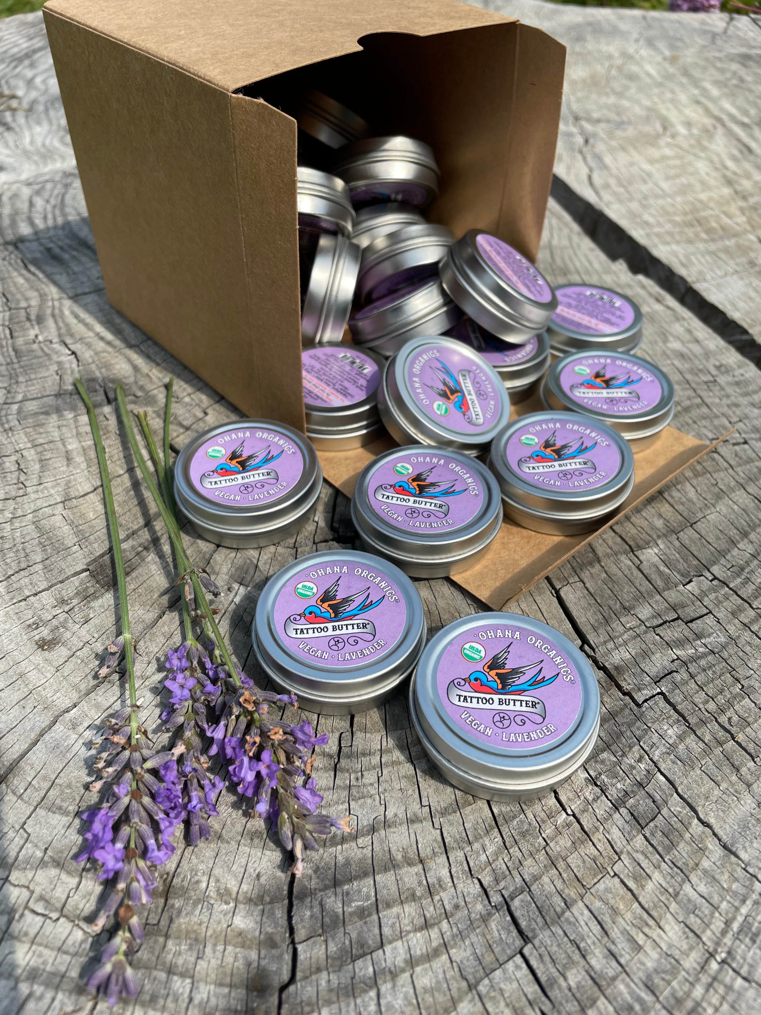 Tattoo Butter 1/2oz box (30 tins) - Unscented or Lavender