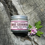 Organic whipped Shea Butter Rose Geranium